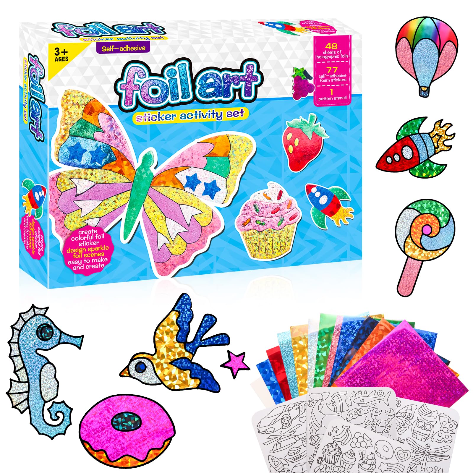 OTAOD Foil Art Kit box showing the complete mess-free craft set
