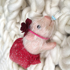 OtardDolls pig doll hair-rooting close-up showing natural texture for imaginative play