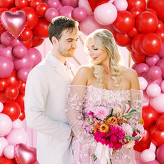 OTLGEUA Valentines arch kit pink heart foil balloon adds playful charm