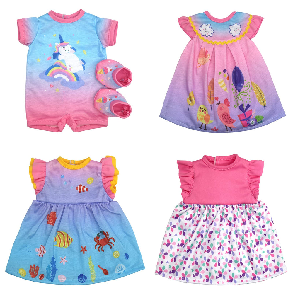 OTMOON doll clothes 13-16in dress set - soft fabric for comfy play.