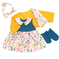 OTMOON dress-coat-headband-socks combo highlighting soft materials and simple back-fastener design.