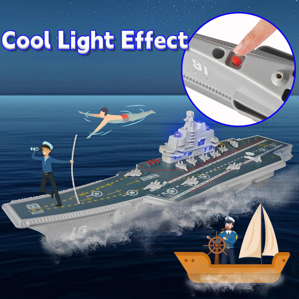 OTONOPI aircraft carrier in military colors adds stylish shelf decor.