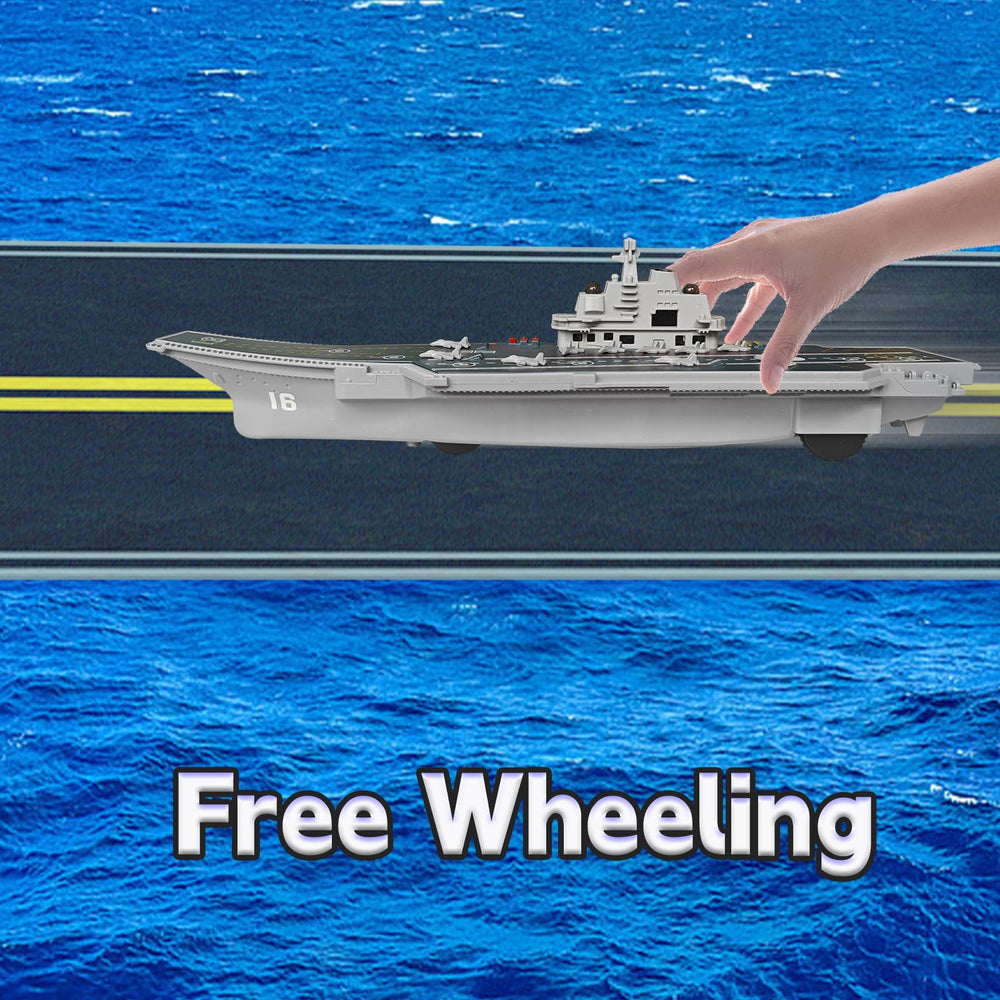 OTONOPI aircraft carrier pull-back action delivers instant motion for kids.