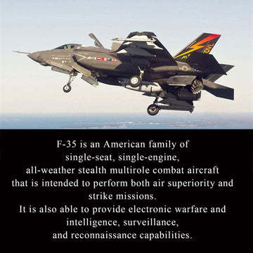 OTONOPI F-35 diecast metal construction adds durability for long-term display