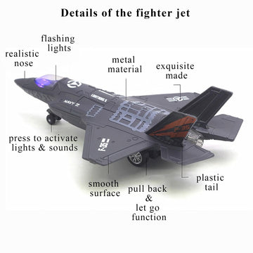OTONOPI F-35 pull-back action enables quick, kid-friendly launches