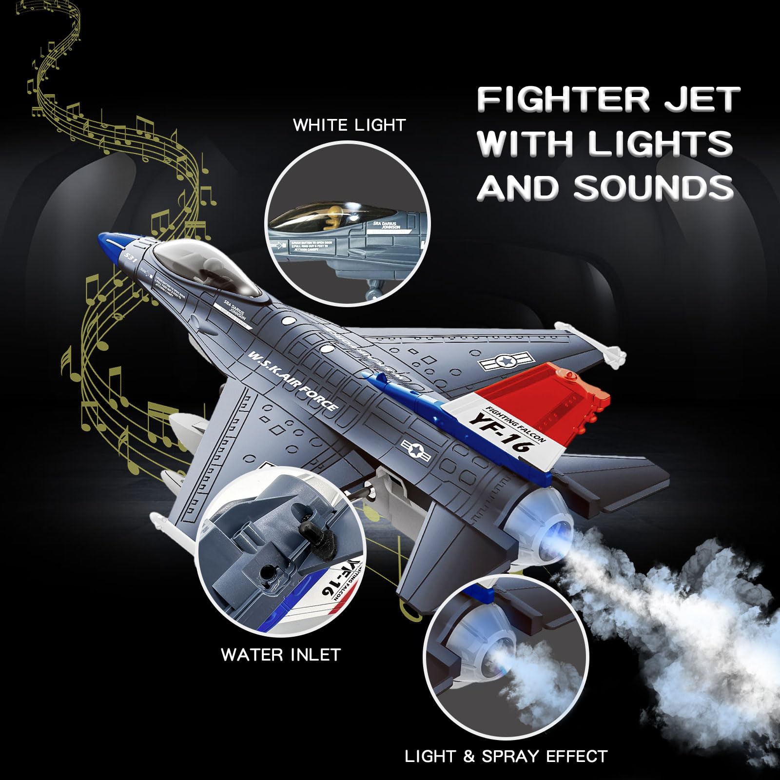 OTONOPI lights and spray tail feature enhances realistic flight vibes.