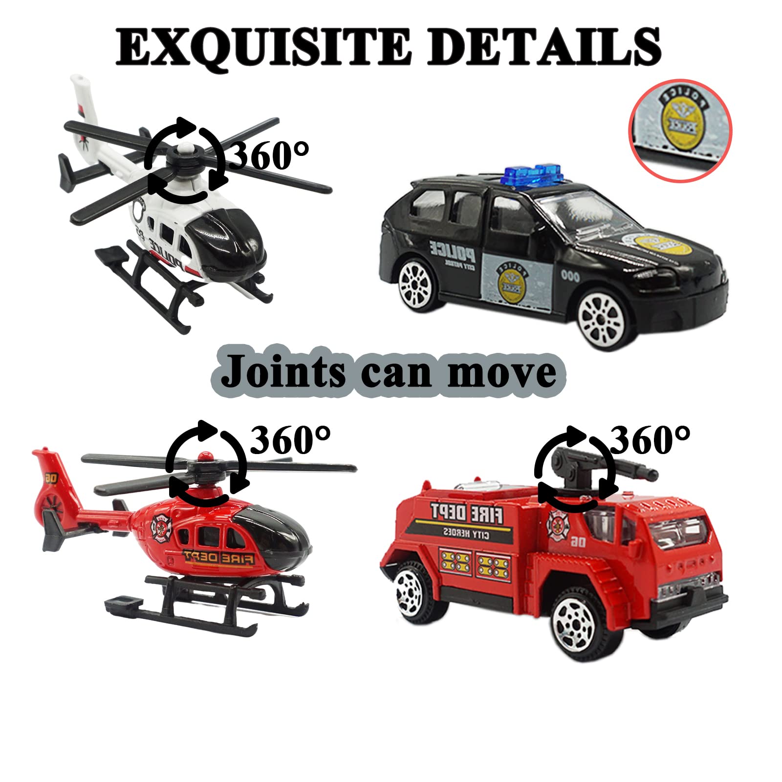 OTONOPI rescue helicopter features a rotating rotor for dynamic play.