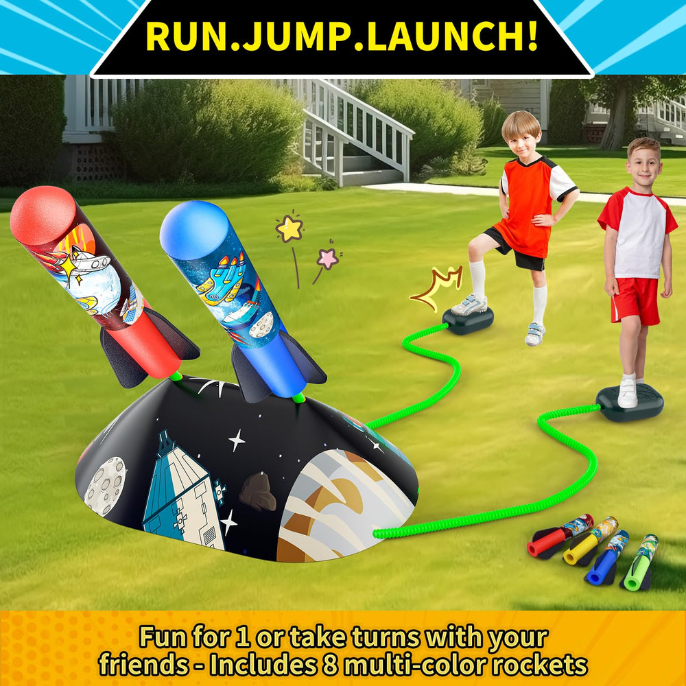 Otoseth foam rockets safely soar up to long distances for dynamic backyard games.