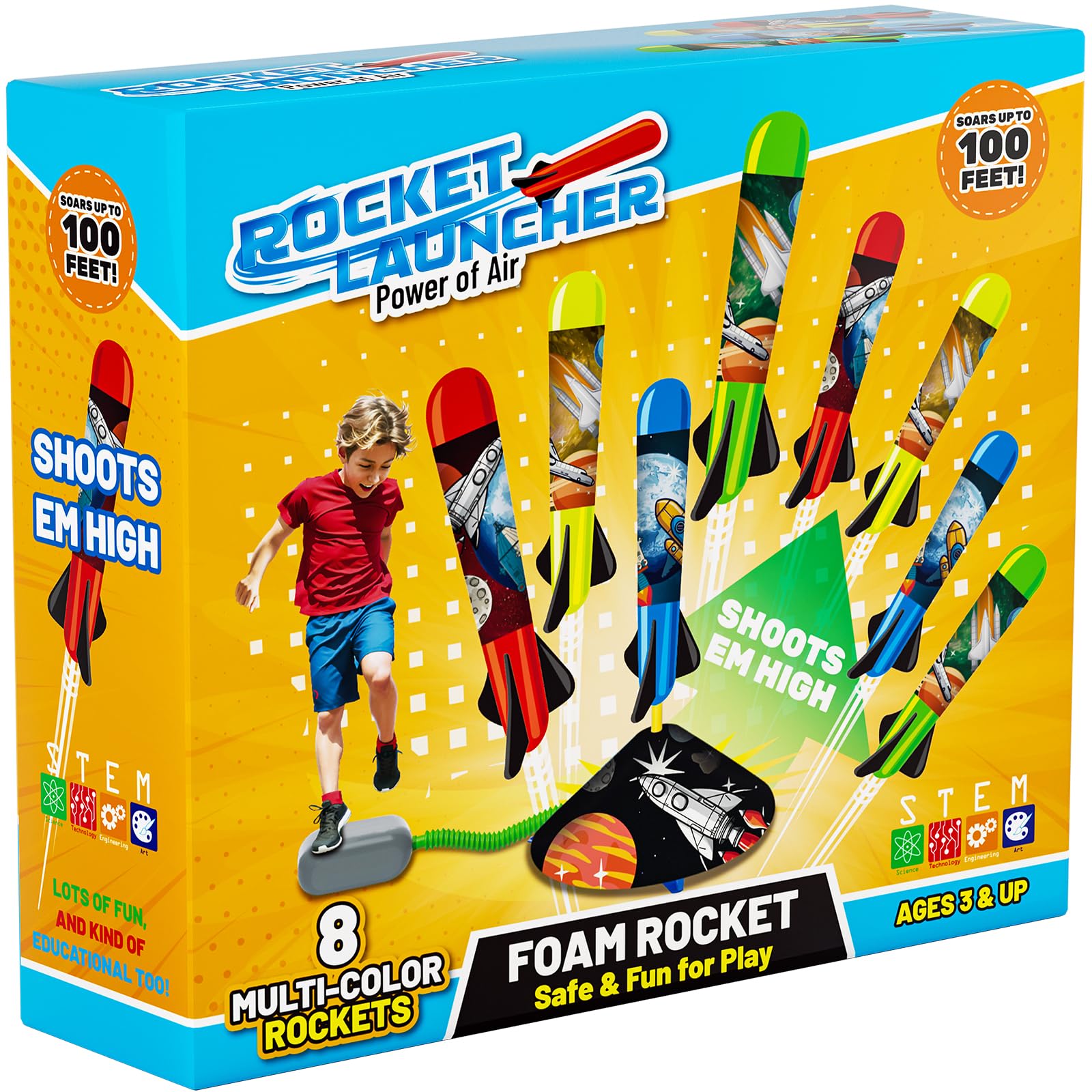 Otoseth rocket launcher set parts laid out for quick assembly and safe outdoor fun