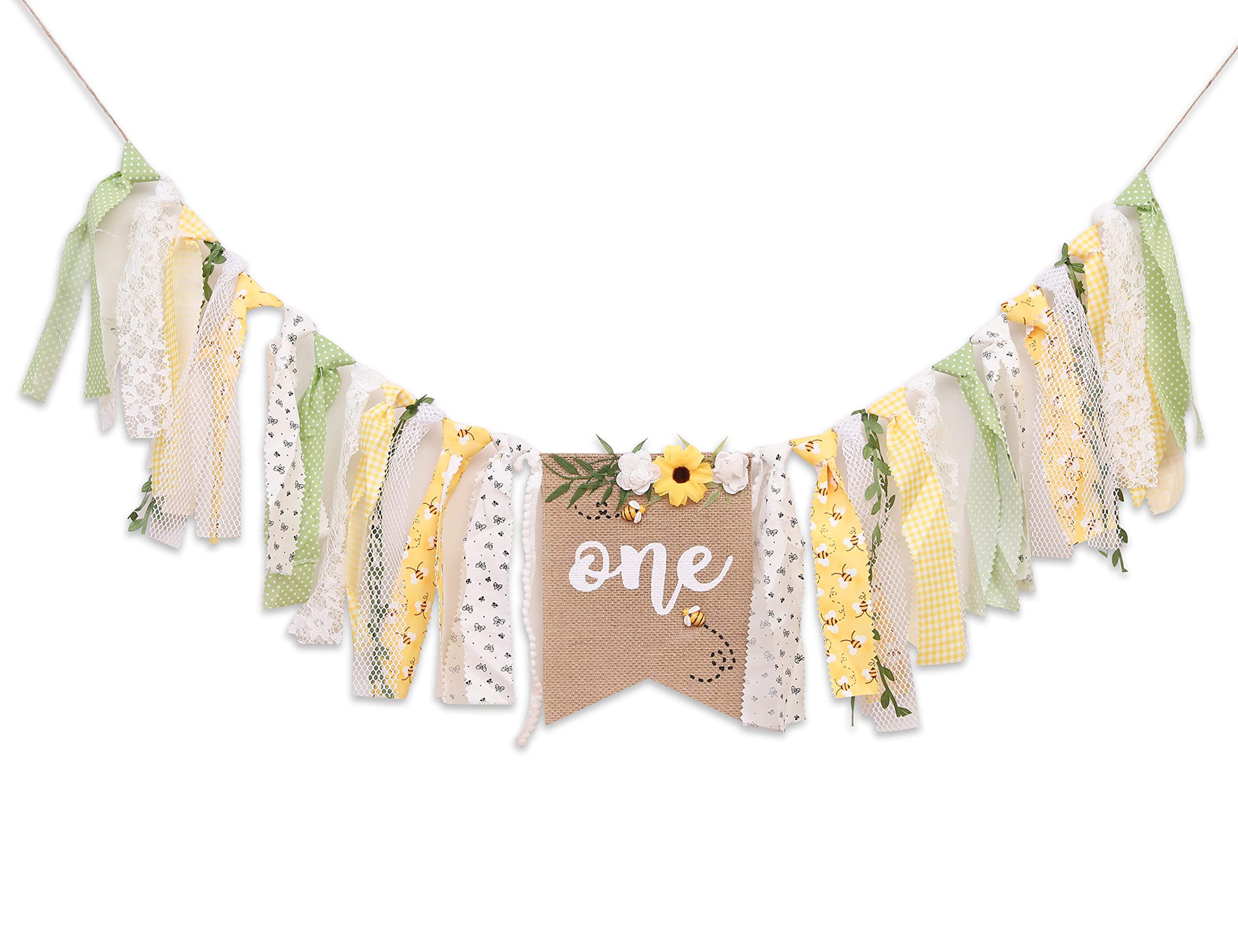 OTURGC Bee Theme Banner close-up fabric detail for premium decor.