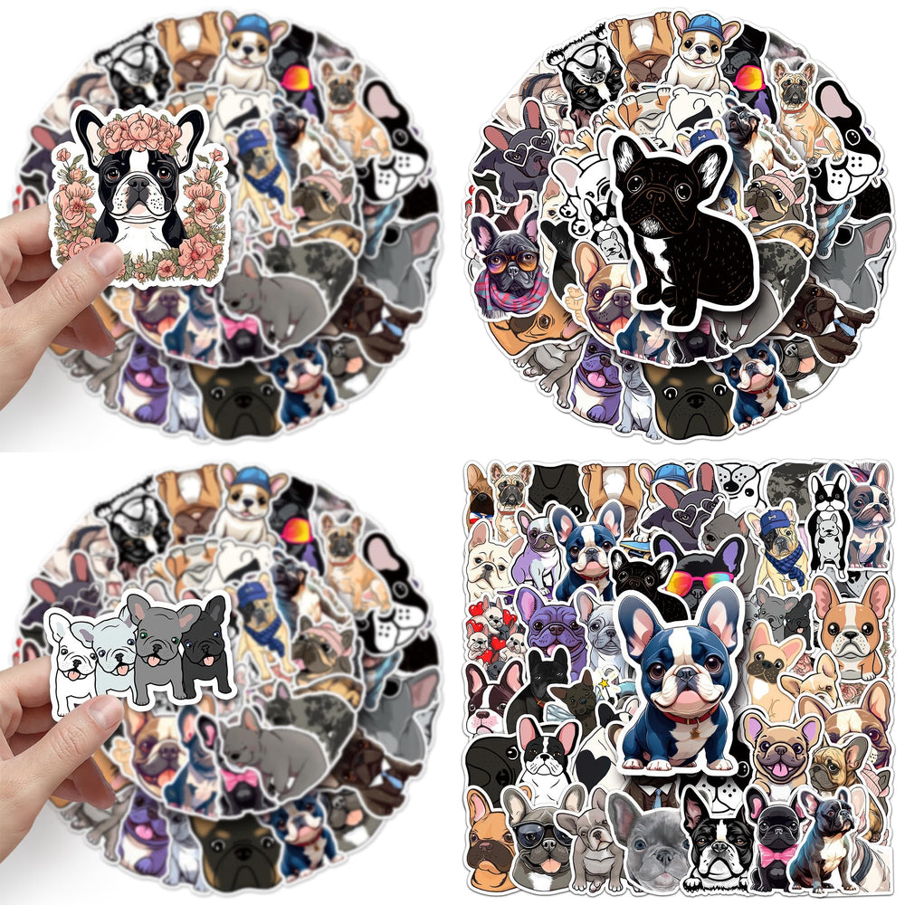 OTYSLIU French Bulldog stickers close-up designs show clear, detailed artwork.