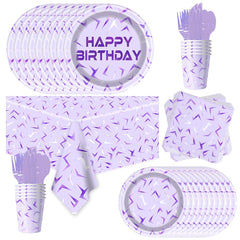 OU RUI Purple Demon large dinner plates for festive birthday table setting