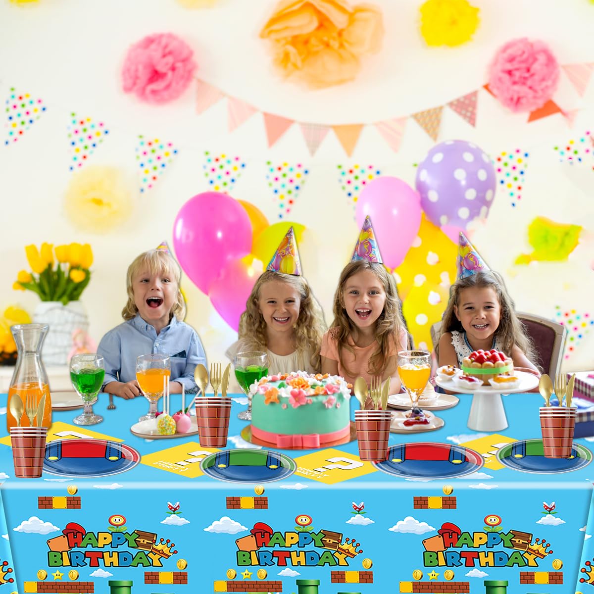 OU RUI Super Brother plates collection for a themed birthday table