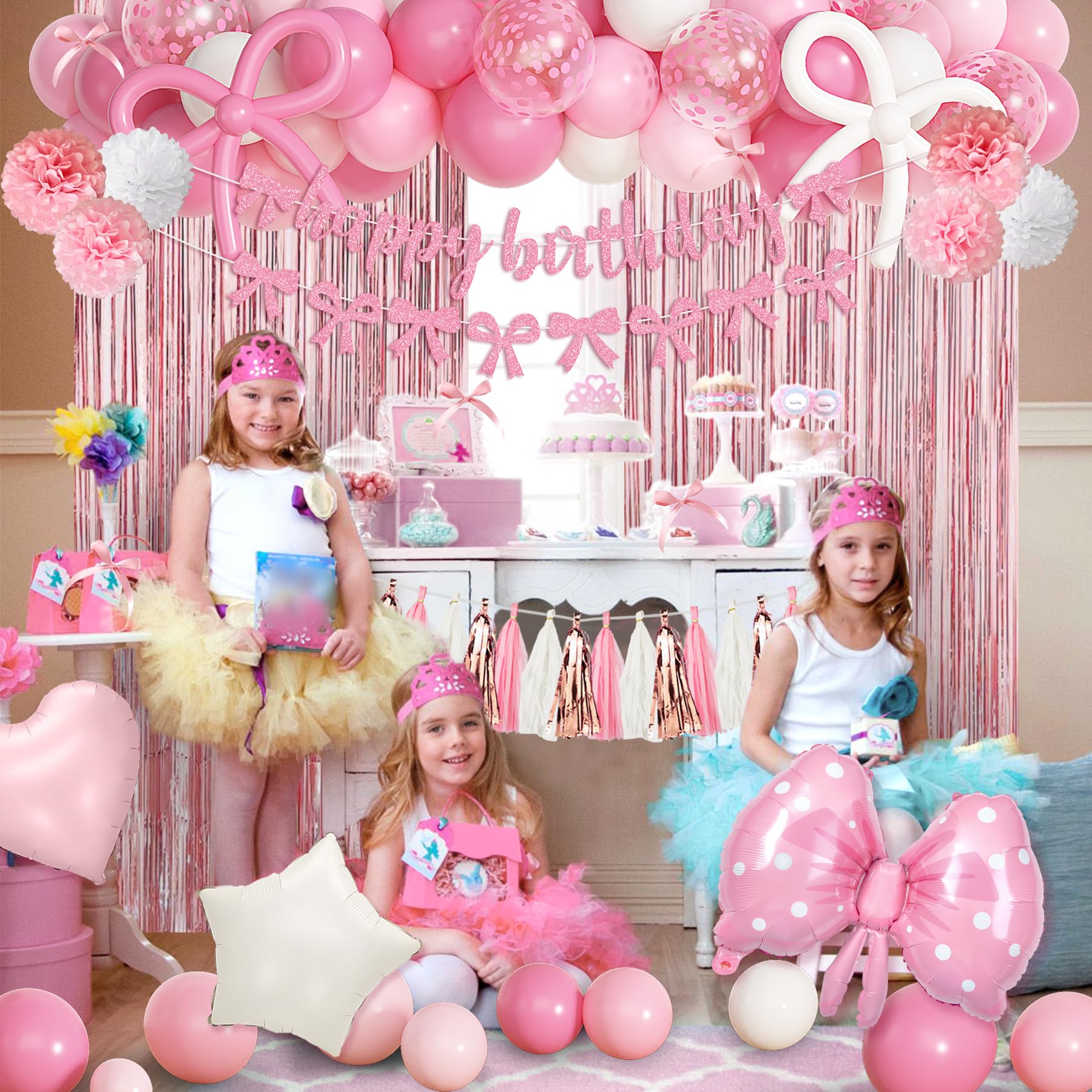 Ouddy Party pink bow decor offers versatile accents for party zones
