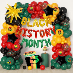 Ouddy Life 154pc black history month balloons kit for vibrant, engaging party décor