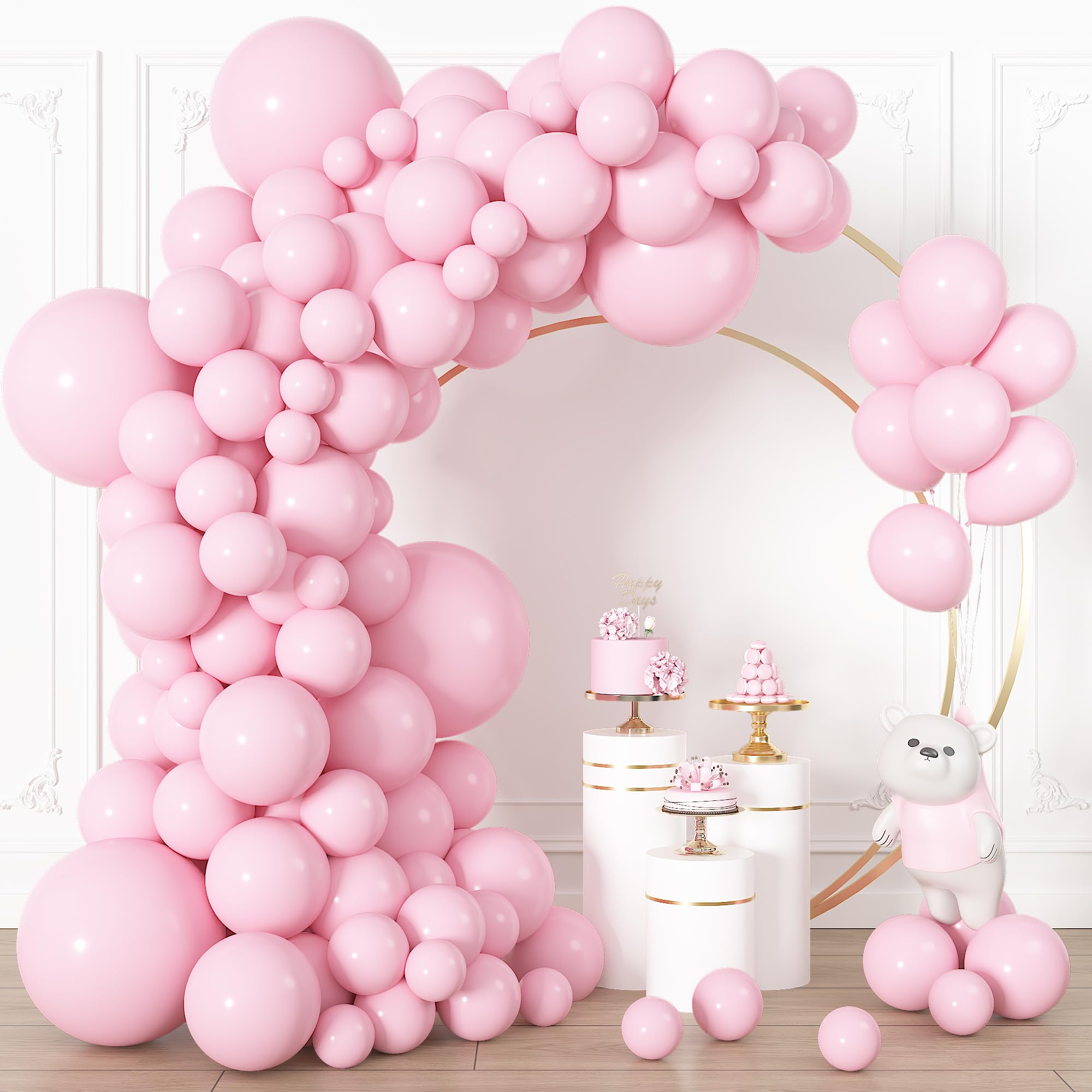 Ouddy Life pink 18-inch balloons for elegant arch decoration