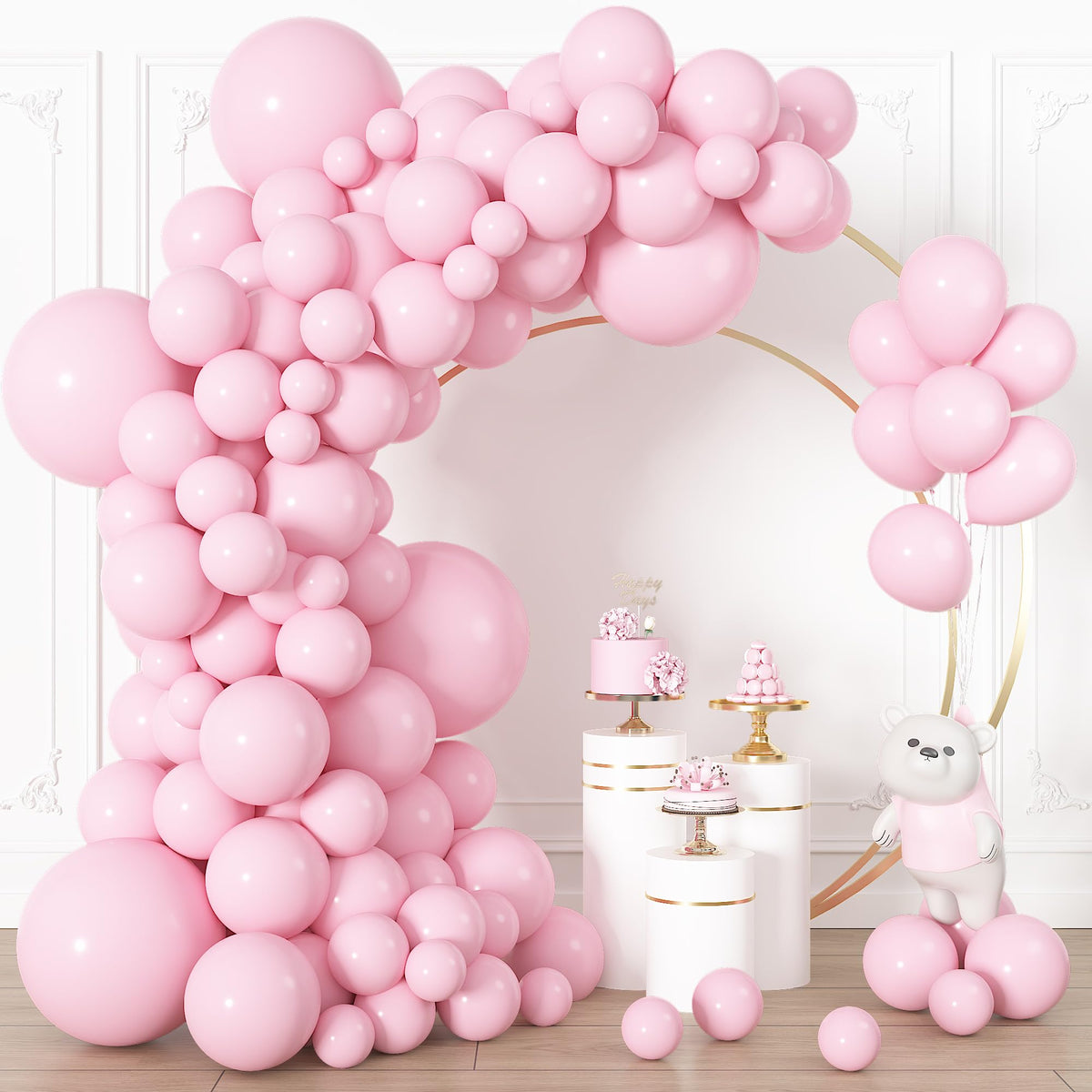 Ouddy Life pink 18-inch balloons for elegant arch decoration