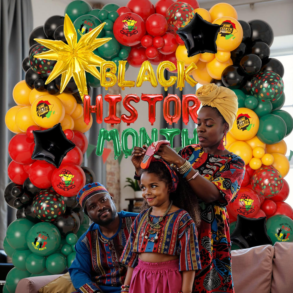 Ouddy Life black history month foil letters and stars balloon for dramatic focal points