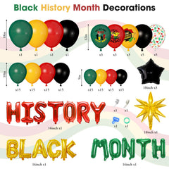 Ouddy Life multicolor latex balloons in green red yellow black add lively color schemes
