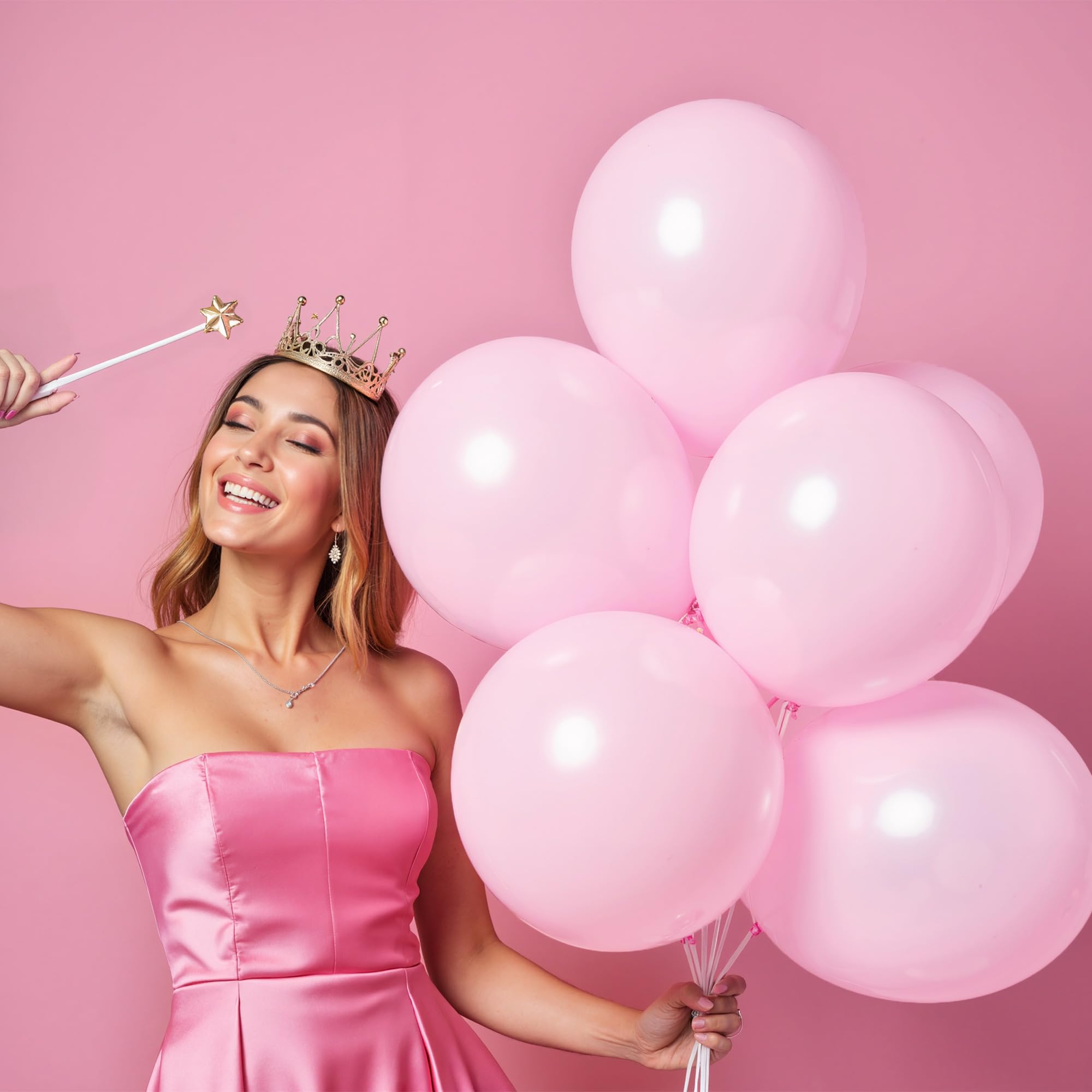 Ouddy Life pink ribbon for finishing touches on balloon decor