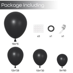 Ouddy Party 12in black balloons for versatile accents and cohesive party themes.