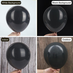 Ouddy Party 5in black balloons provide delicate accents and texture.