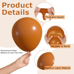 Ouddy Party burnt orange 10in balloons for color-pop centerpieces