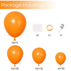 Ouddy Party 12in orange balloons ideal for layered garlands