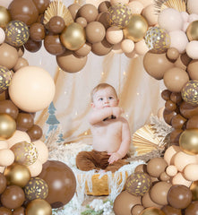 Ouddy Party 12in coffee brown balloon for mixed-color garlands