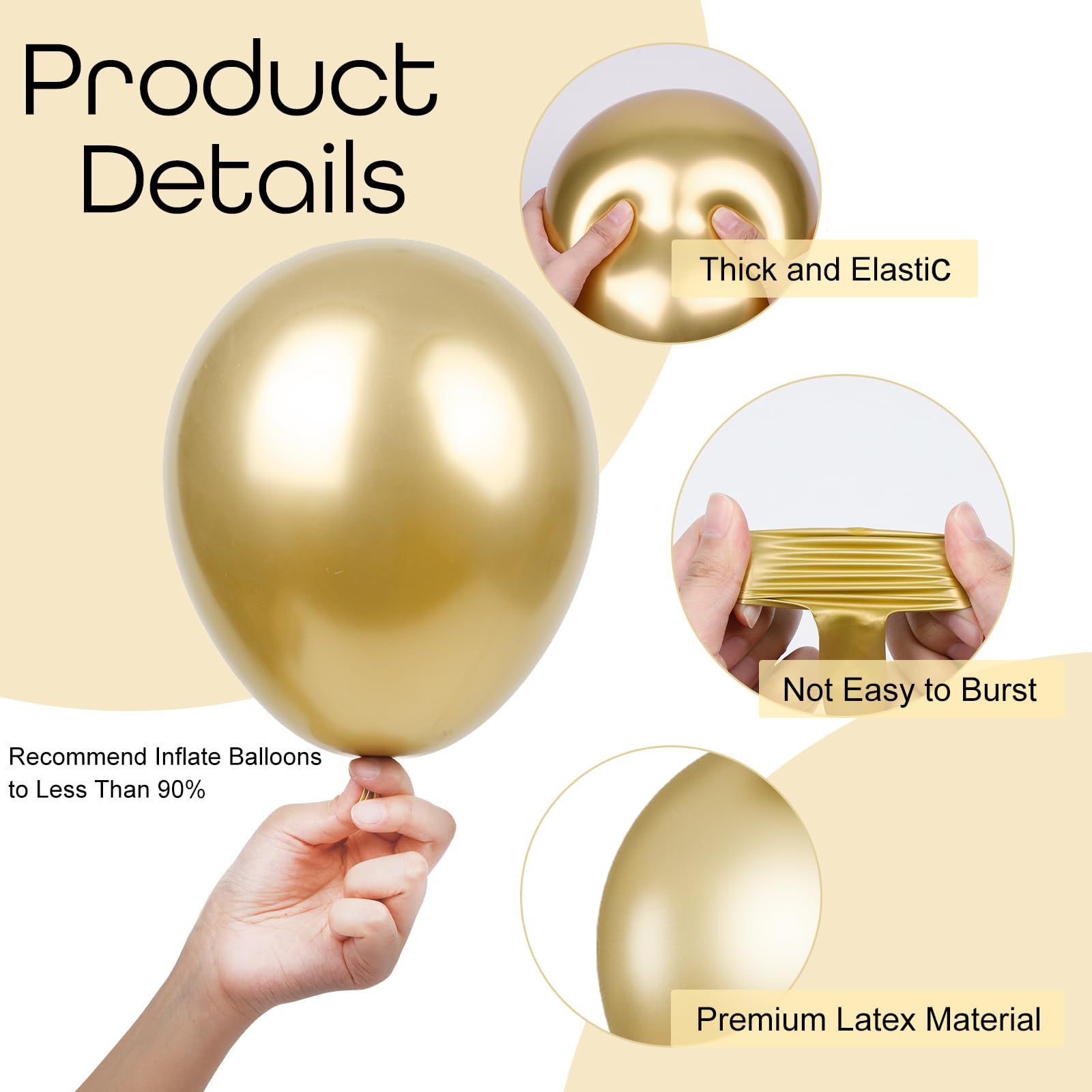 Ouddy Party 12-inch gold balloon to add shimmer to centerpieces.