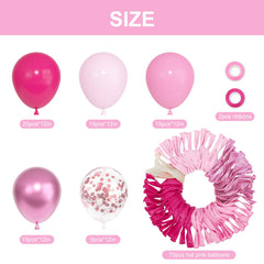 Ouddy Party 12in hot pink balloons ideal for eye catching balloon arches.