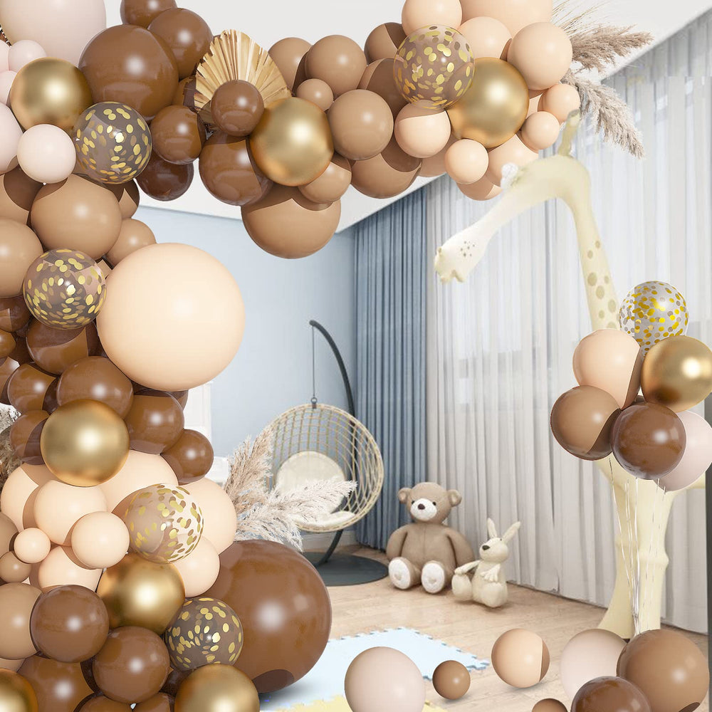 Ouddy Party 12in nude balloon blends with soft neutral tones