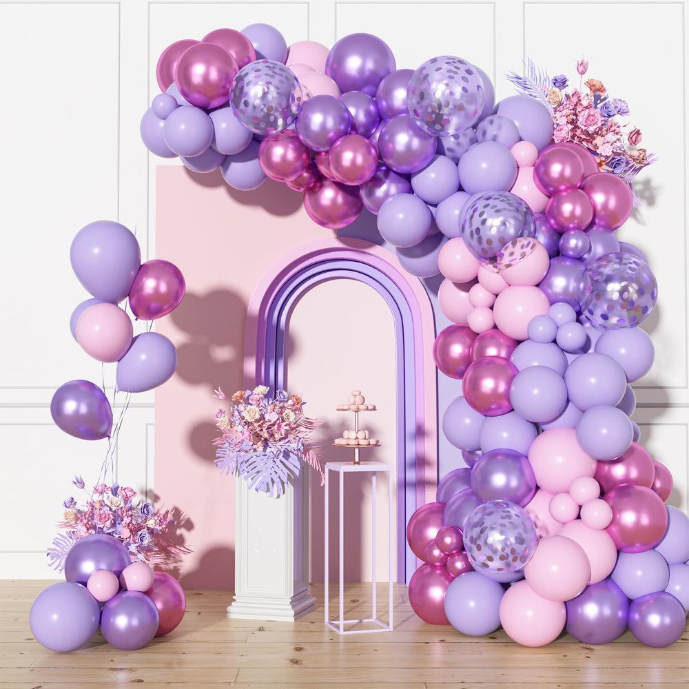 Ouddy Party light purple 12-inch balloons for pastel party themes