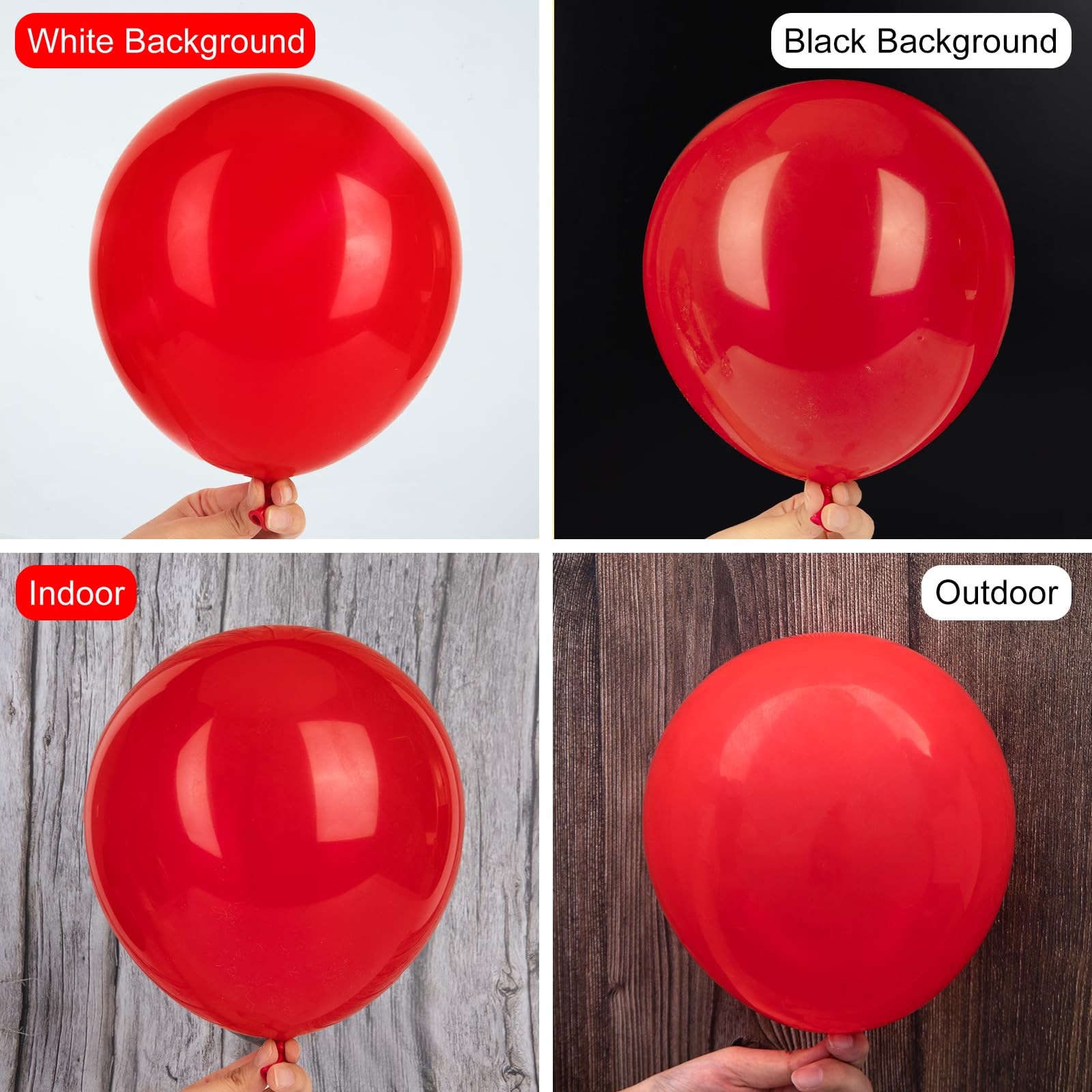 Ouddy Party 12in red balloon ideal for lush garland accents