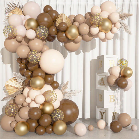 Ouddy Party 18in coffee brown balloon for chic arches and boho decor