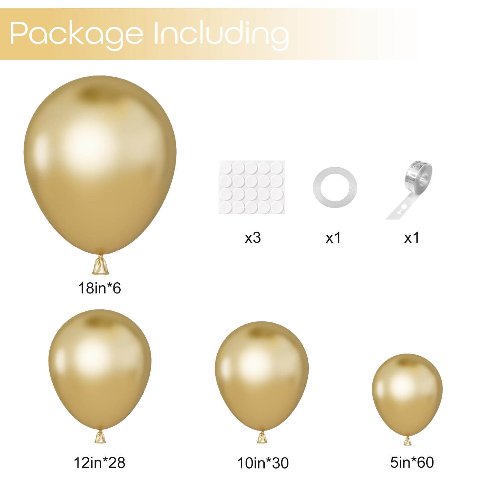 Ouddy Party 18-inch chrome gold balloon for dramatic party moments.