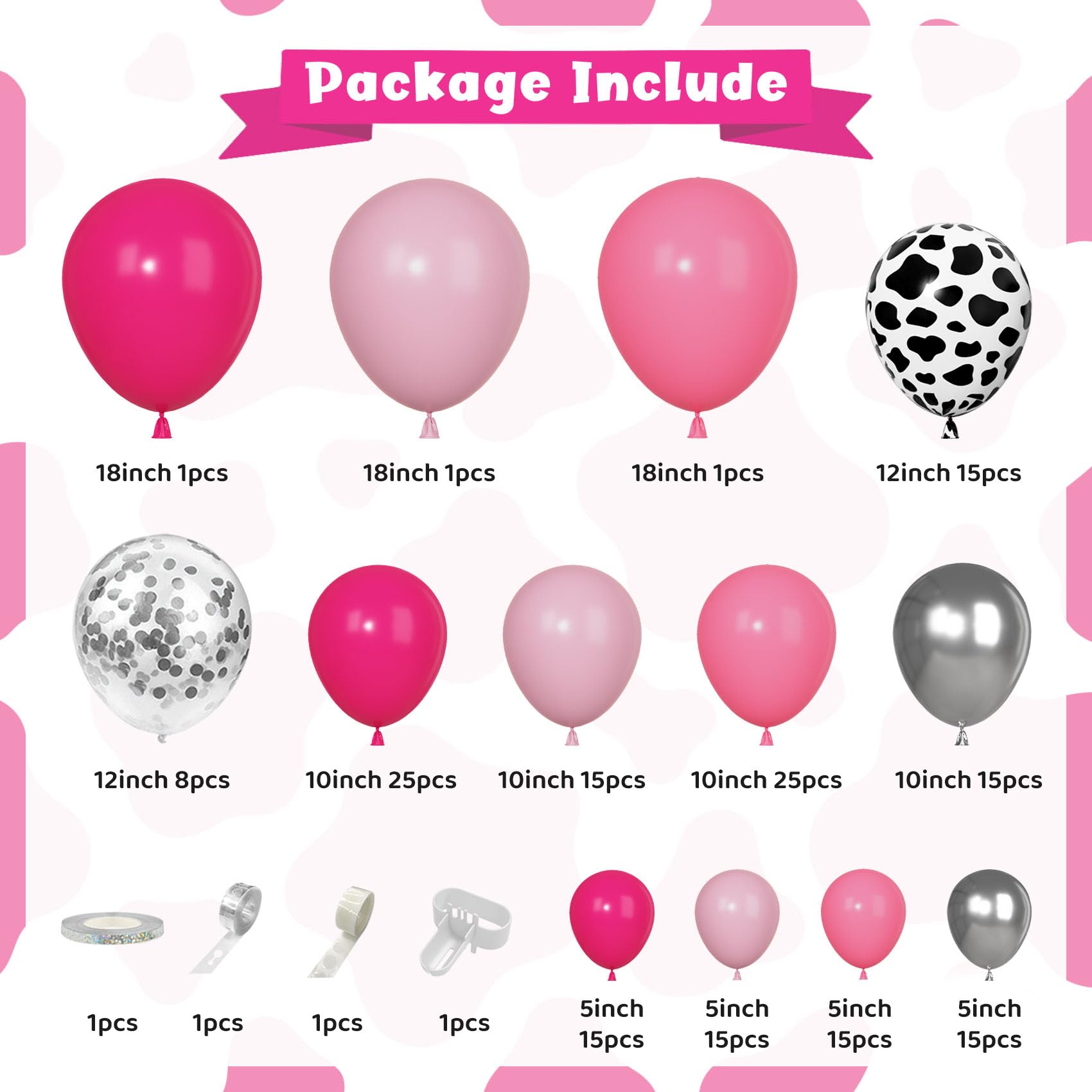 Ouddy Party 18-inch matte pink balloons add bold color to any party
