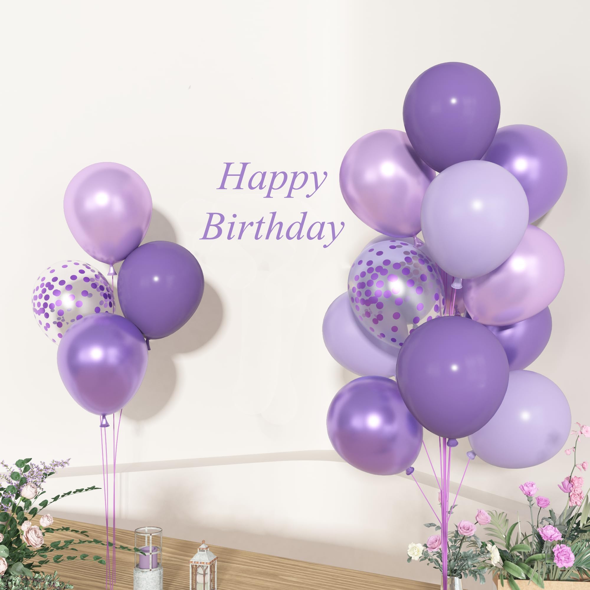Ouddy Party 72pcs purple balloons for vibrant party scenes