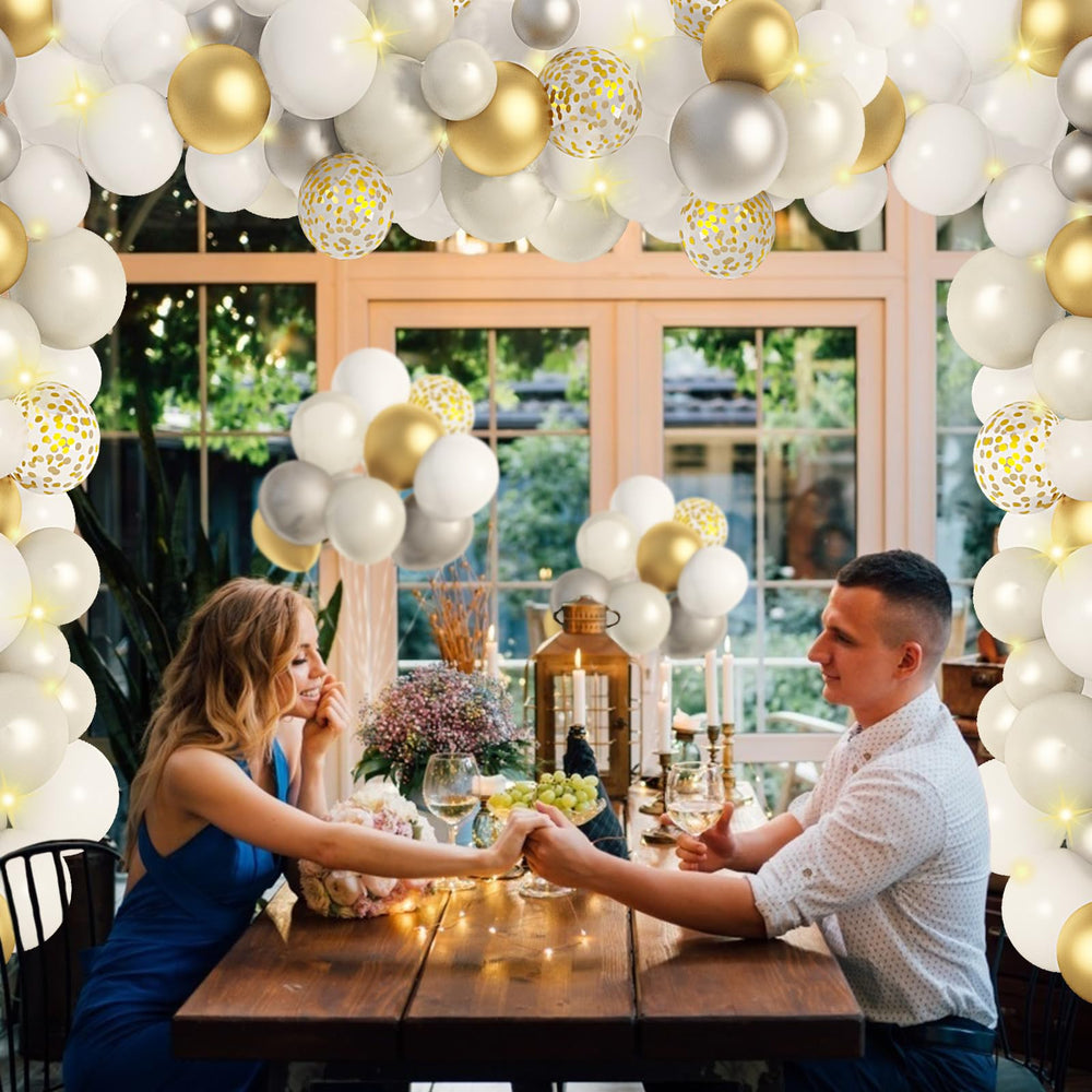 Ouddy Party balloon arch strip and tools for quick DIY setups.