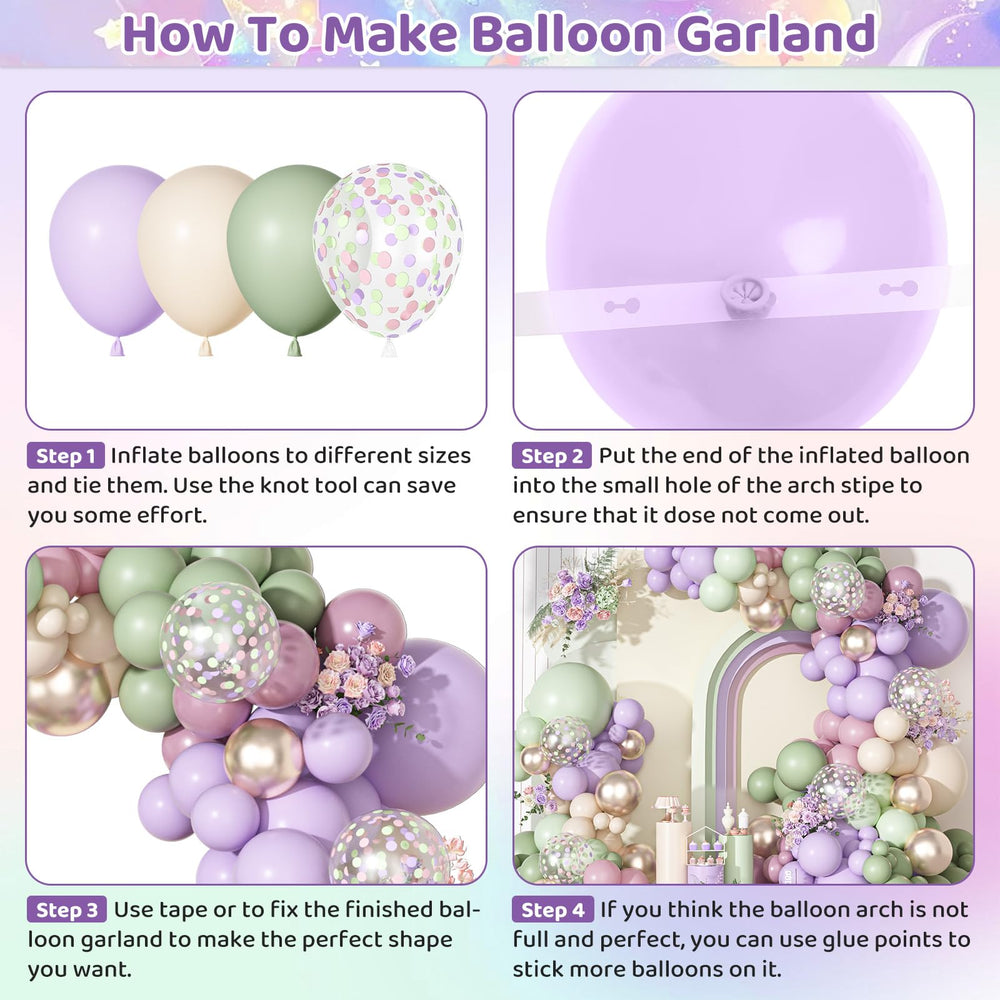 Ouddy Party included balloon tools simplify inflation and arch shaping.