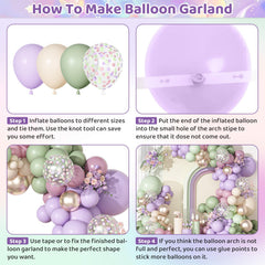 Ouddy Party included balloon tools simplify inflation and arch shaping.