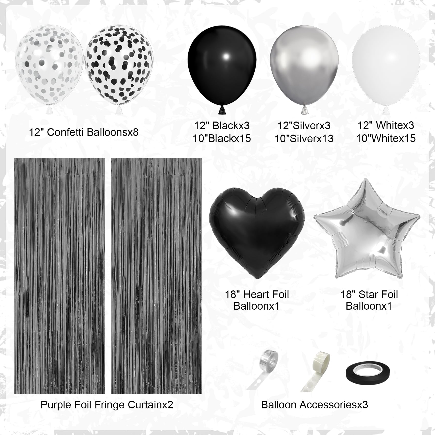 Ouddy Party black fringe curtain adds dramatic entryway décor for gothic party themes.