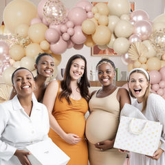 Ouddy Party dusty pink 10-inch balloon, creates soft, layered textures.
