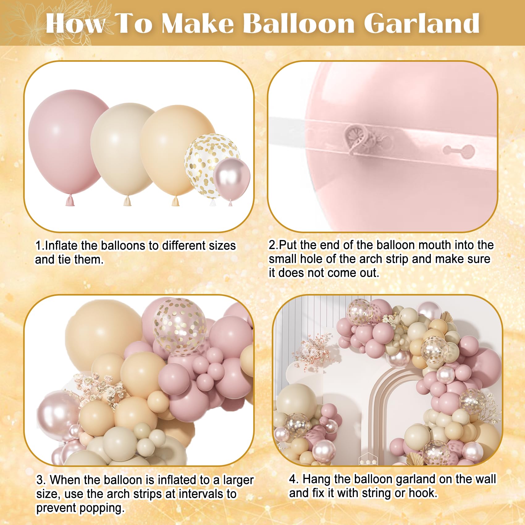 Ouddy Party dusty pink 12-inch latex balloon, versatile for arches and decor.