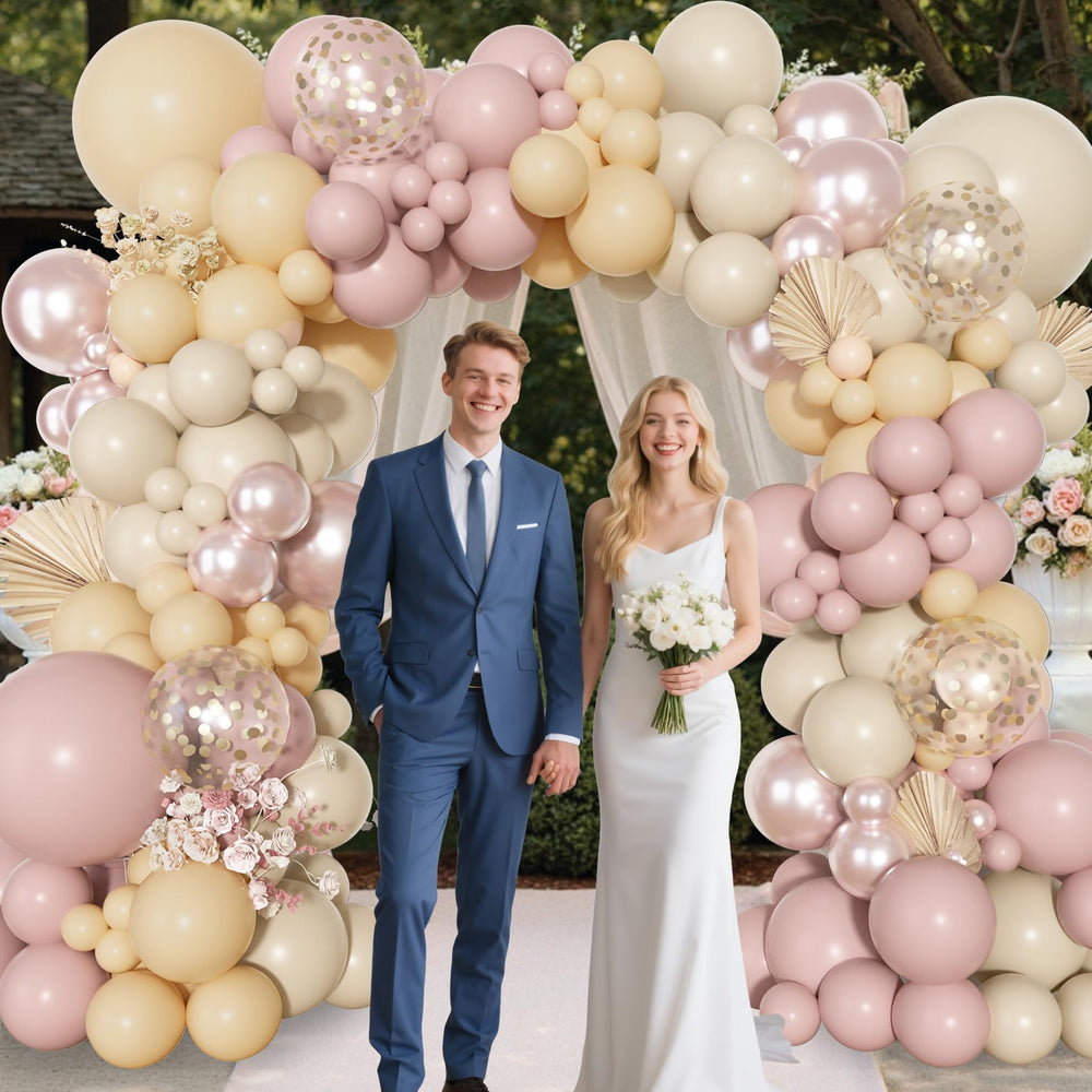 Ouddy Party dusty pink 5-inch balloon, fills gaps with color and depth.