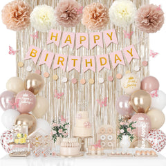 Ouddy Party boho pink balloons for chic celebrations and photo-worthy moments.