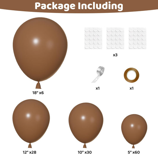 Ouddy Party 18in brown balloons add a chic focal point to celebrations.