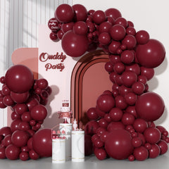 Ouddy Party burgundy balloons 18in ready for elegant birthday decor
