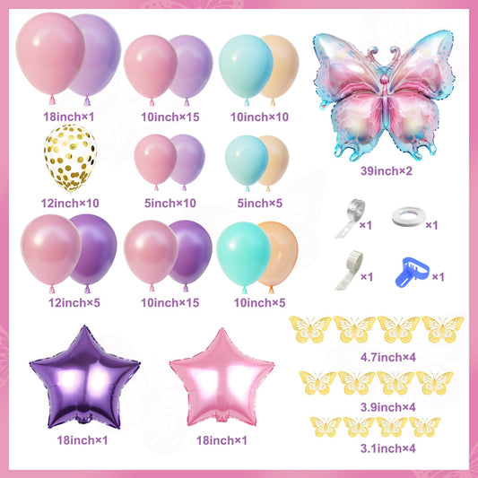 Ouddy Party butterfly foil balloons 39inch create a striking centerpiece for celebrations