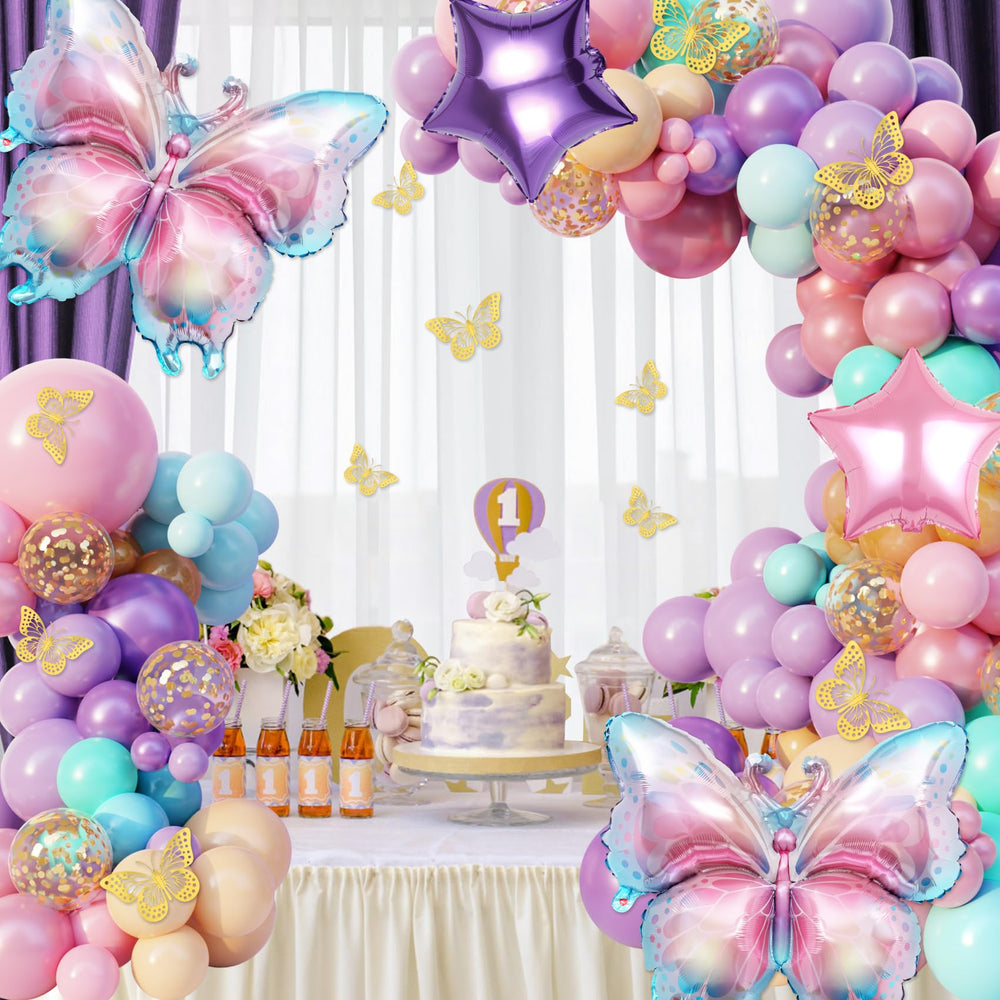 Ouddy Party butterfly wall stickers add room accents